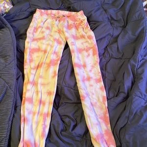 AEROPOSTALE sweats tie dye pink and white size Small